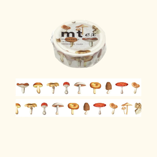 mt 15mm washi tape, mushroom design