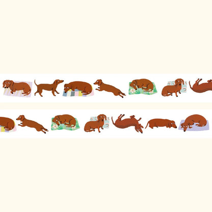 mt Artist Series washi tape, Léa Maupetit Sausage Dog design