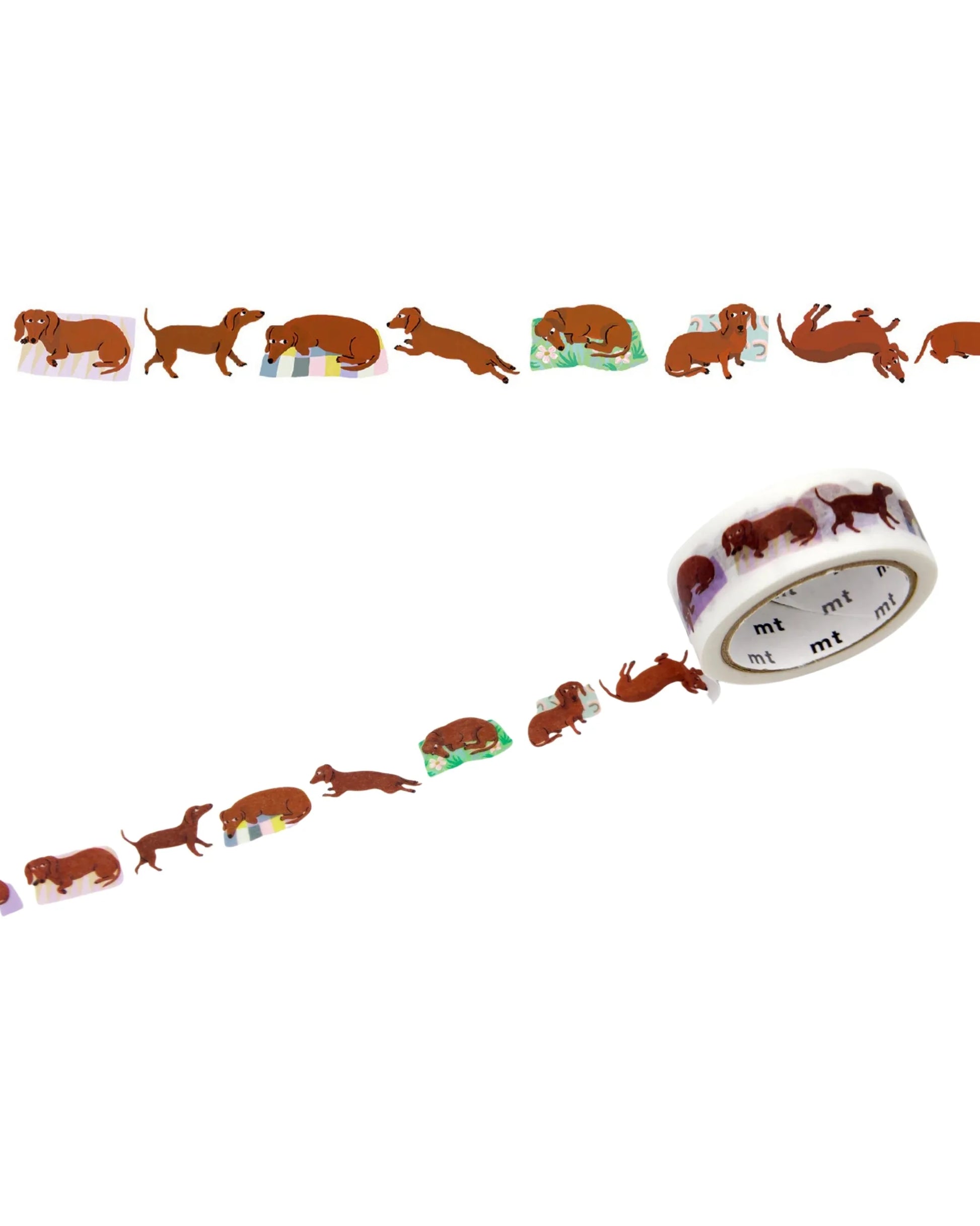 mt Artist Series washi tape, Léa Maupetit Sausage Dog design