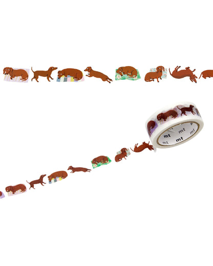 mt Artist Series washi tape, Léa Maupetit Sausage Dog design