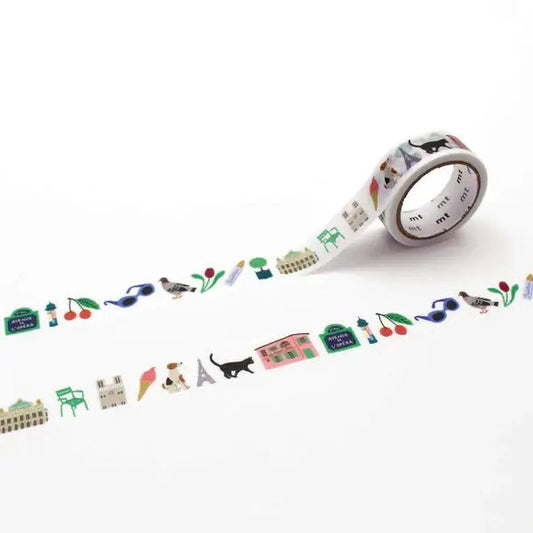 mt x Léa Maupetit - Paris - 15mm Washi tape - Washi Tape - Subject to Change