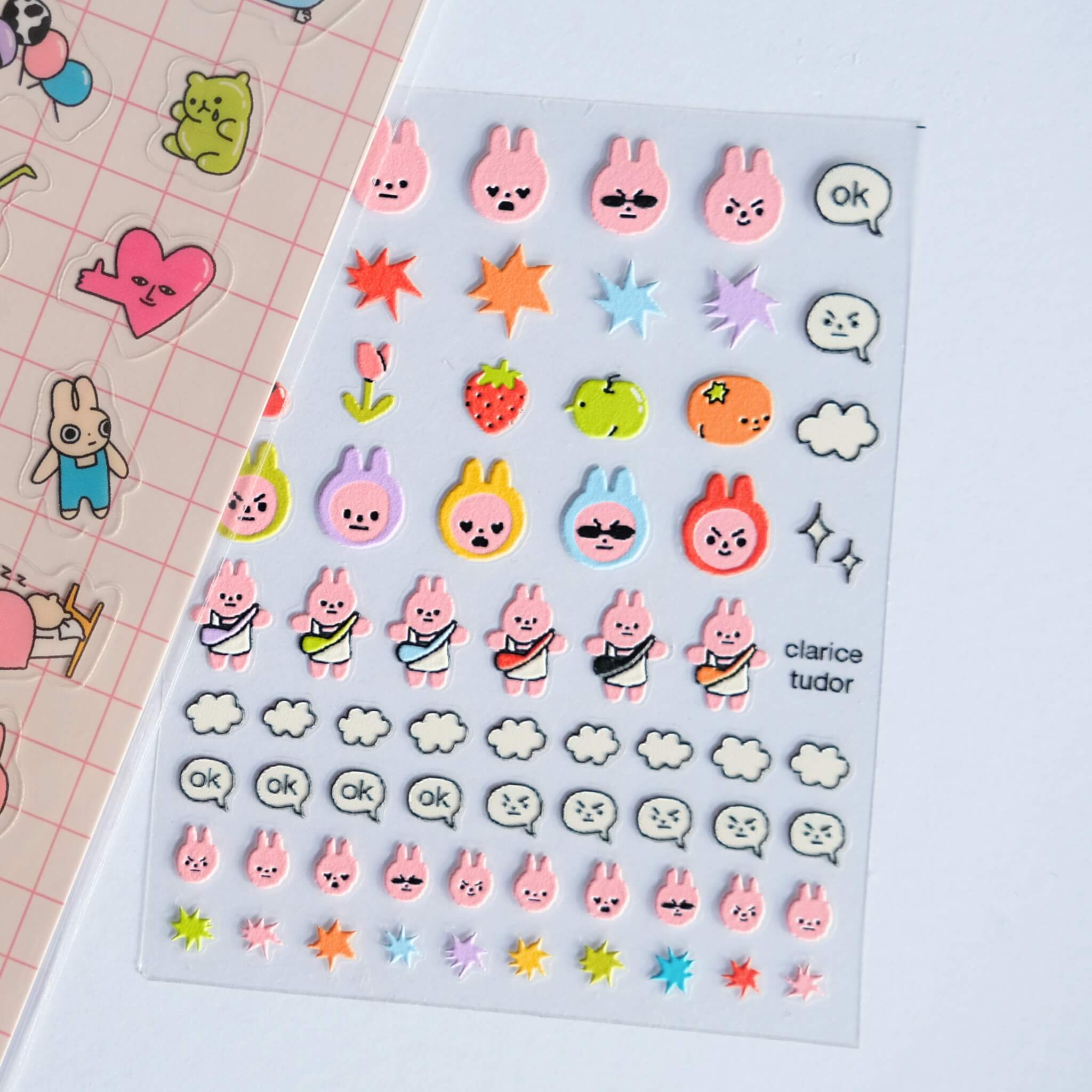 collection of nail stickers from artist clarice tudor