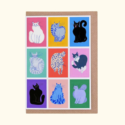 Nine Lives greeting card by Agathe Singer