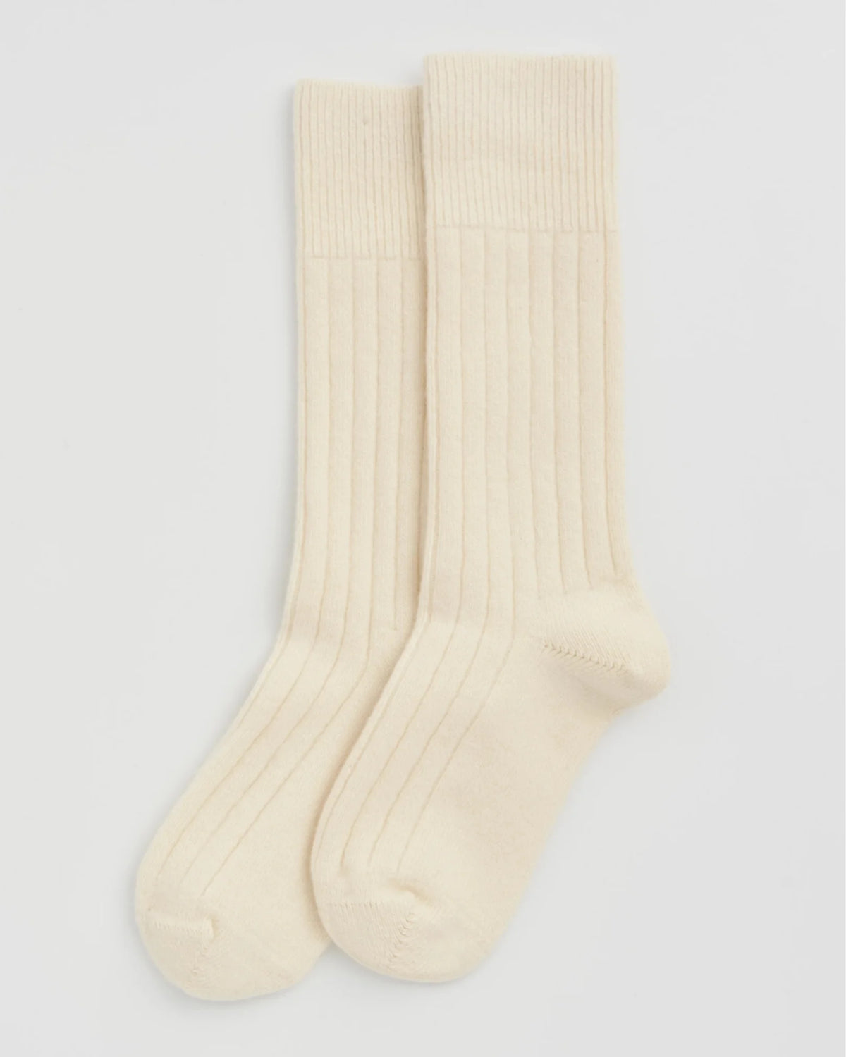 Merino Bed Socks in Clotted Cream