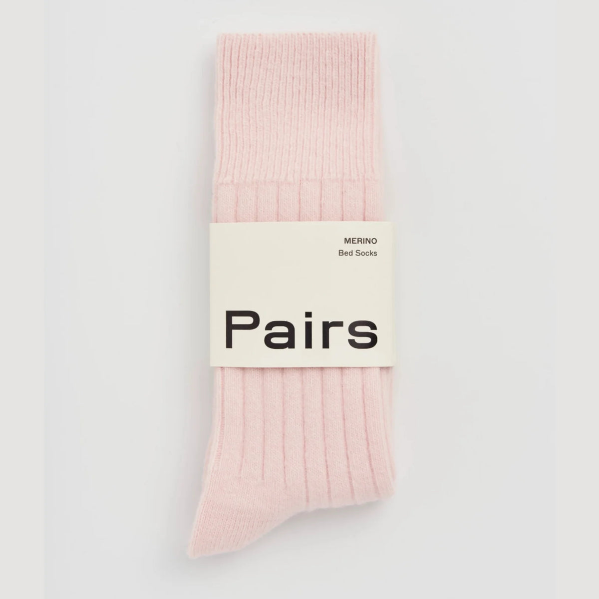 Merino Bed Socks in Frosting Pink