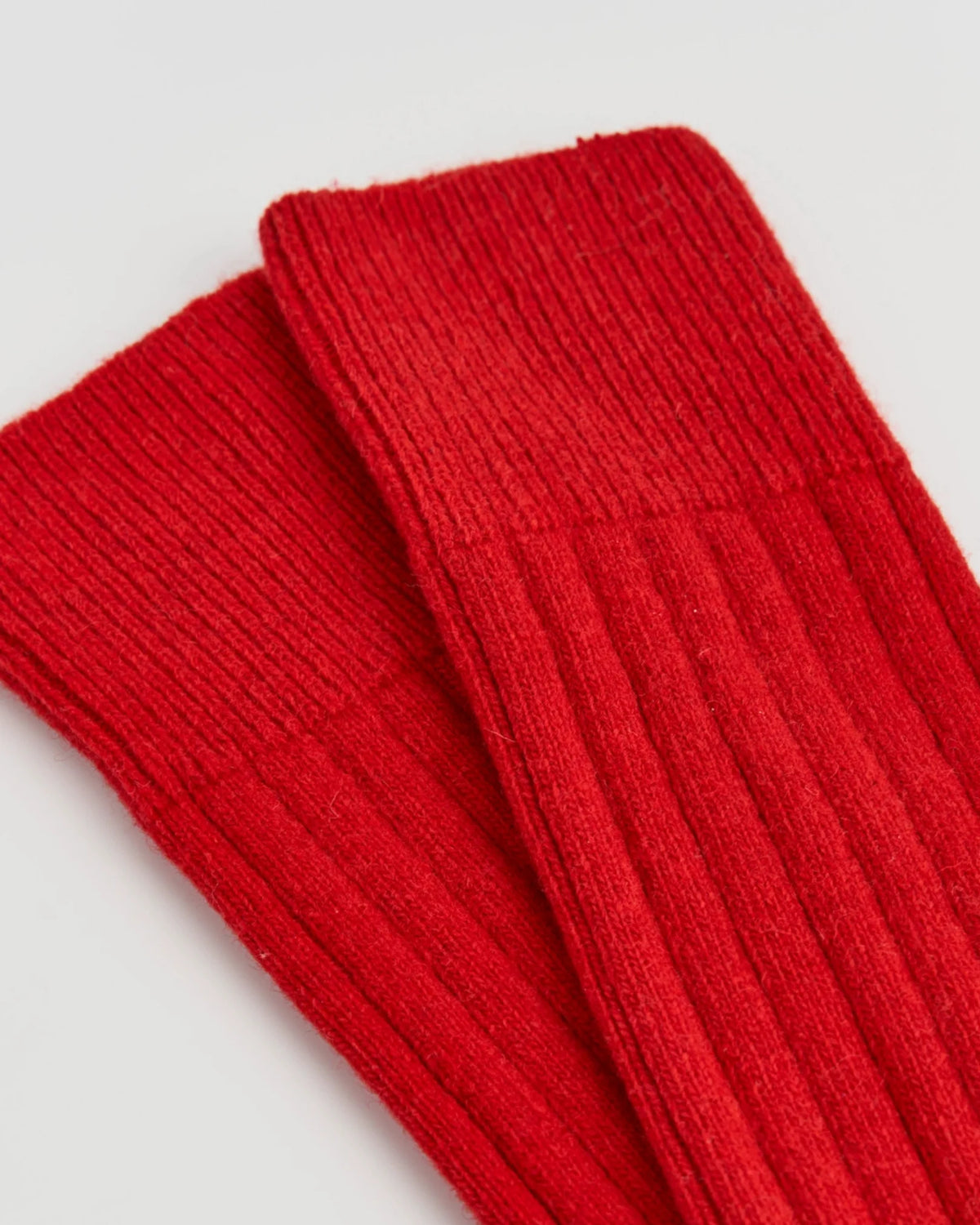 Merino Bed Socks in Postbox Red