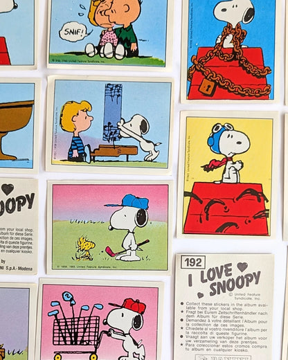 I Love Snoopy Vintage Panini Sticker Card