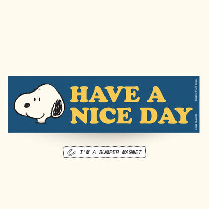 Snoopy Take It Easy Bumper Magnet Blue – Peanuts Car Magnet