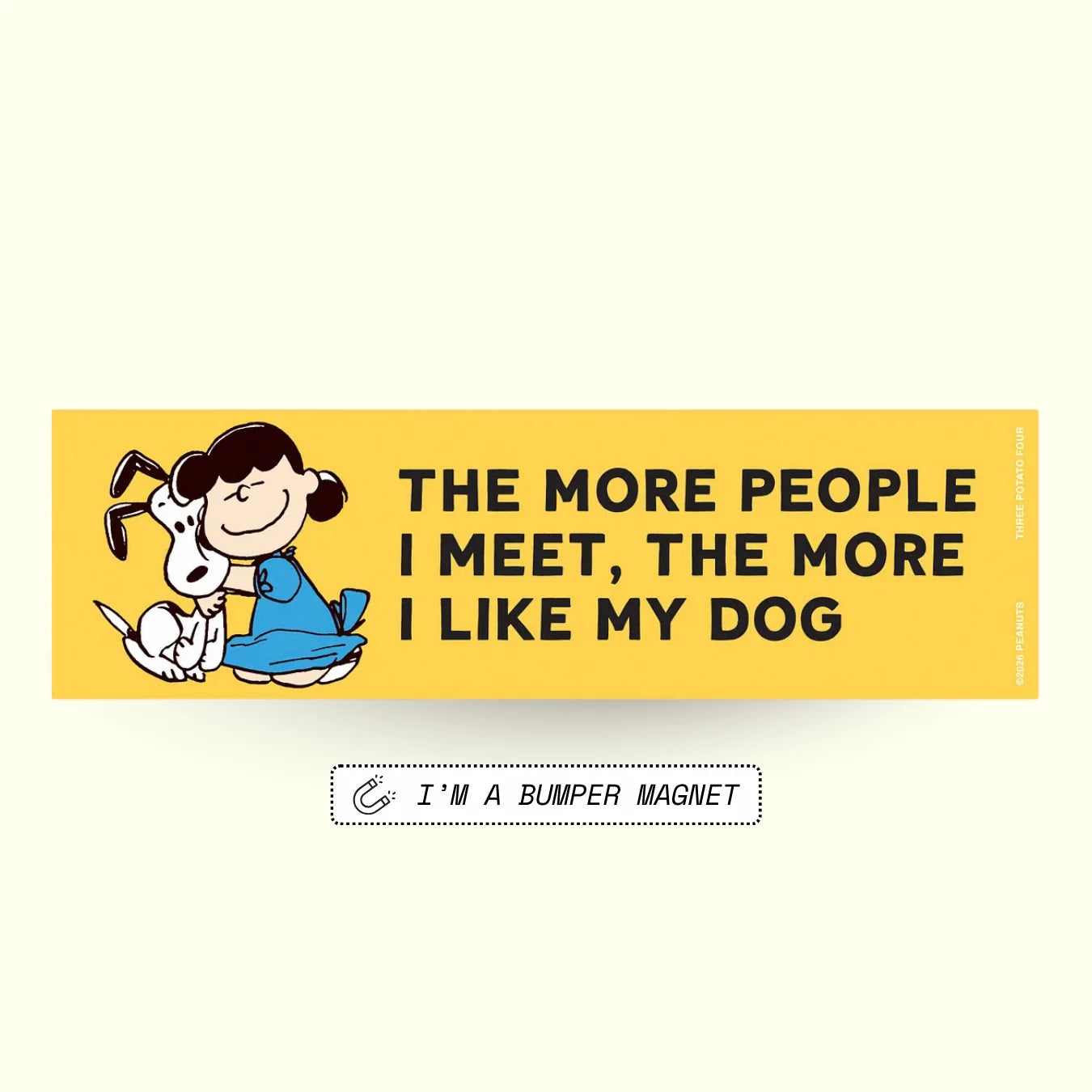 Snoopy & Lucy Like My Dog Bumper Magnet