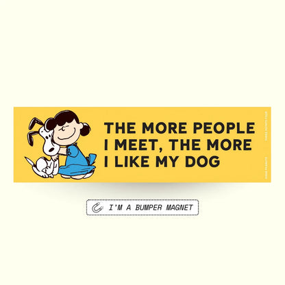 Snoopy & Lucy Like My Dog Bumper Magnet