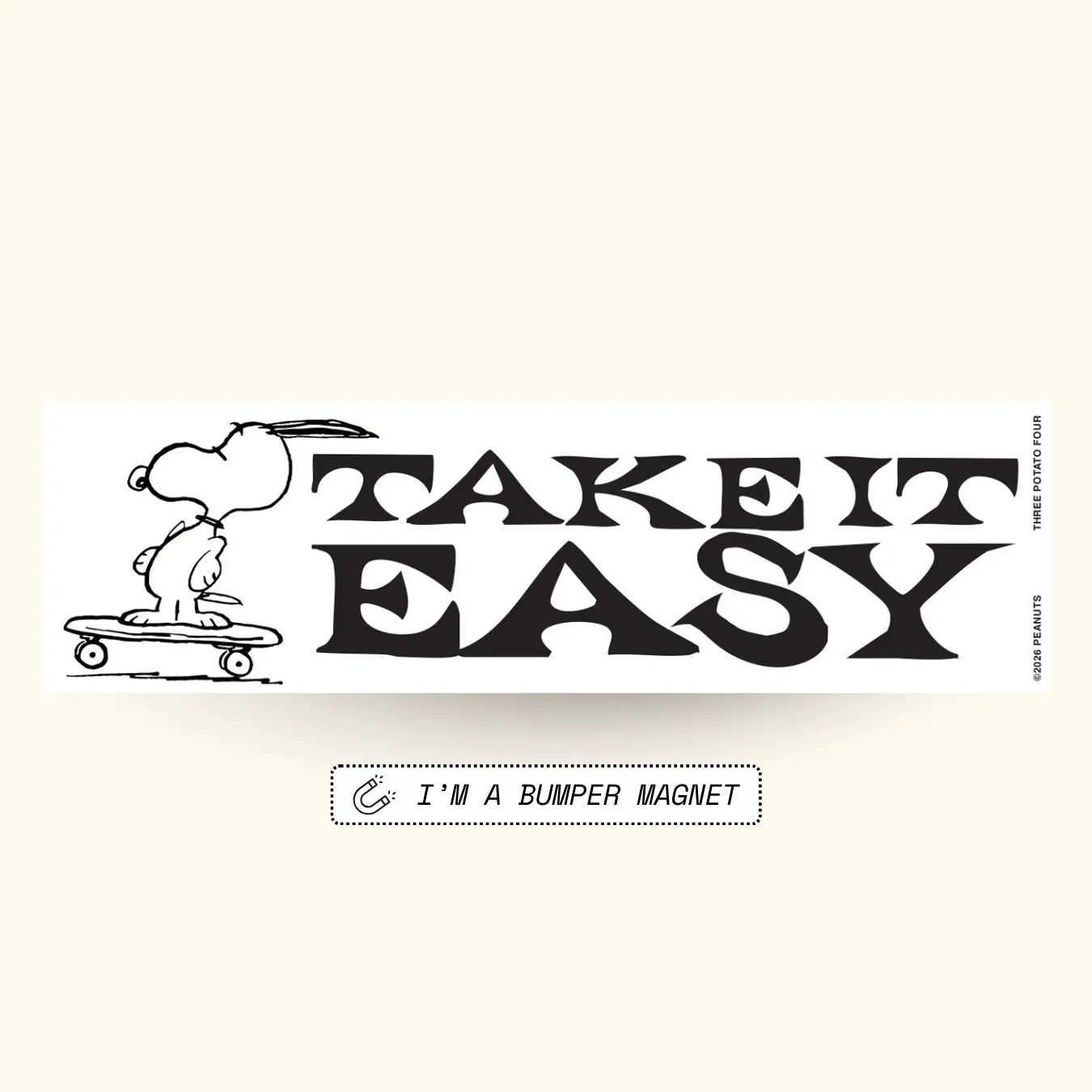 Snoopy Take It Easy Bumper Magnet