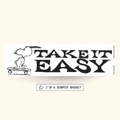 Snoopy Take It Easy Bumper Magnet