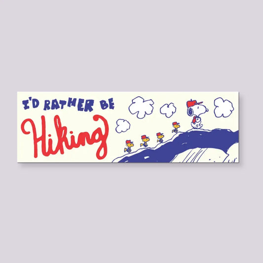 I'd Rather Be Hiking Snoopy Sticker