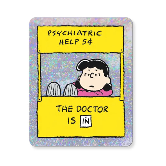 The Doctor Is In Lucy Sticker