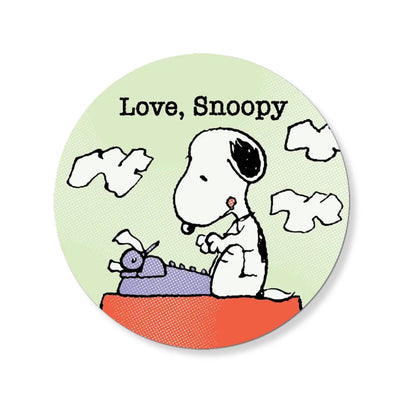 Love Snoopy Typewriter Sticker