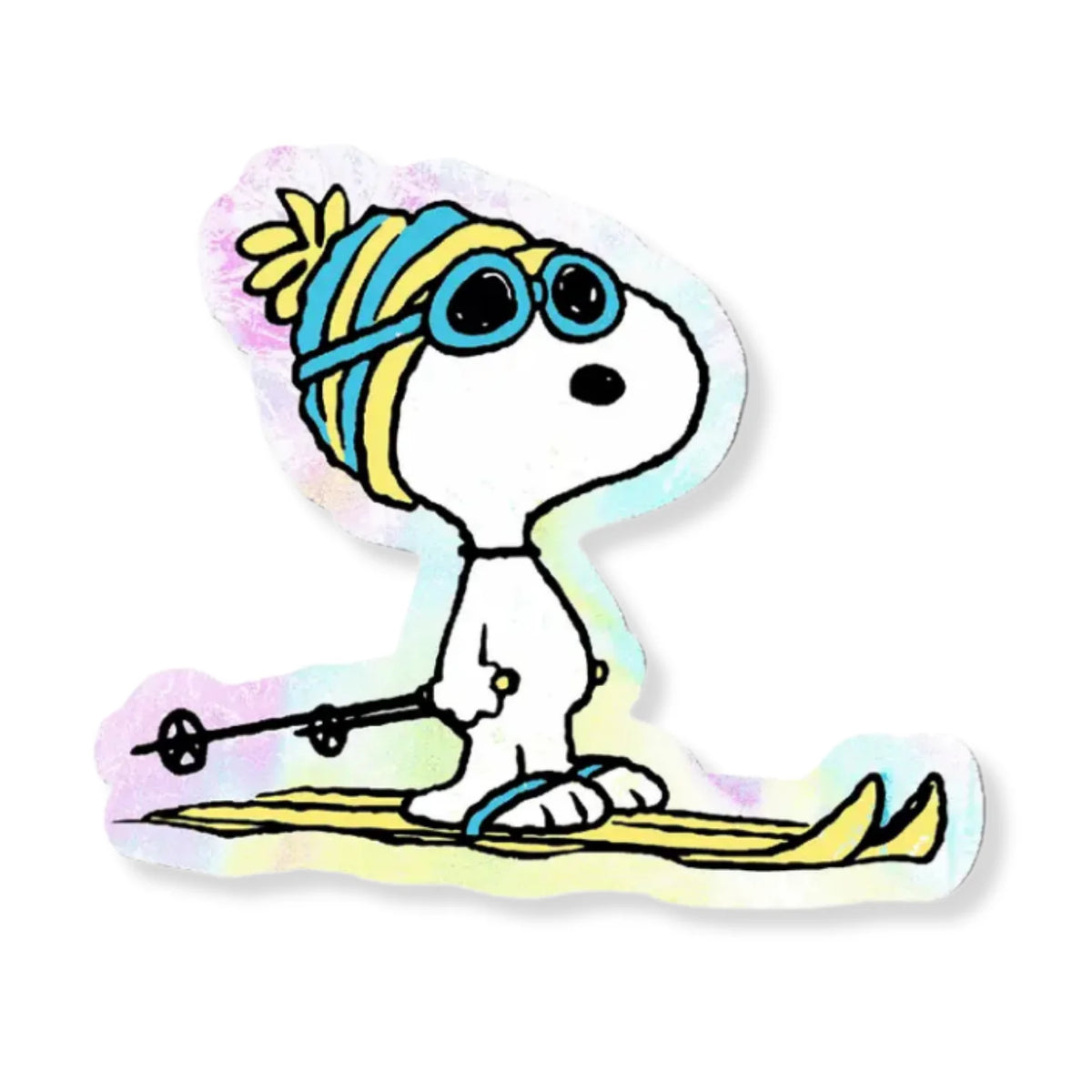 Skier Snoopy Sticker