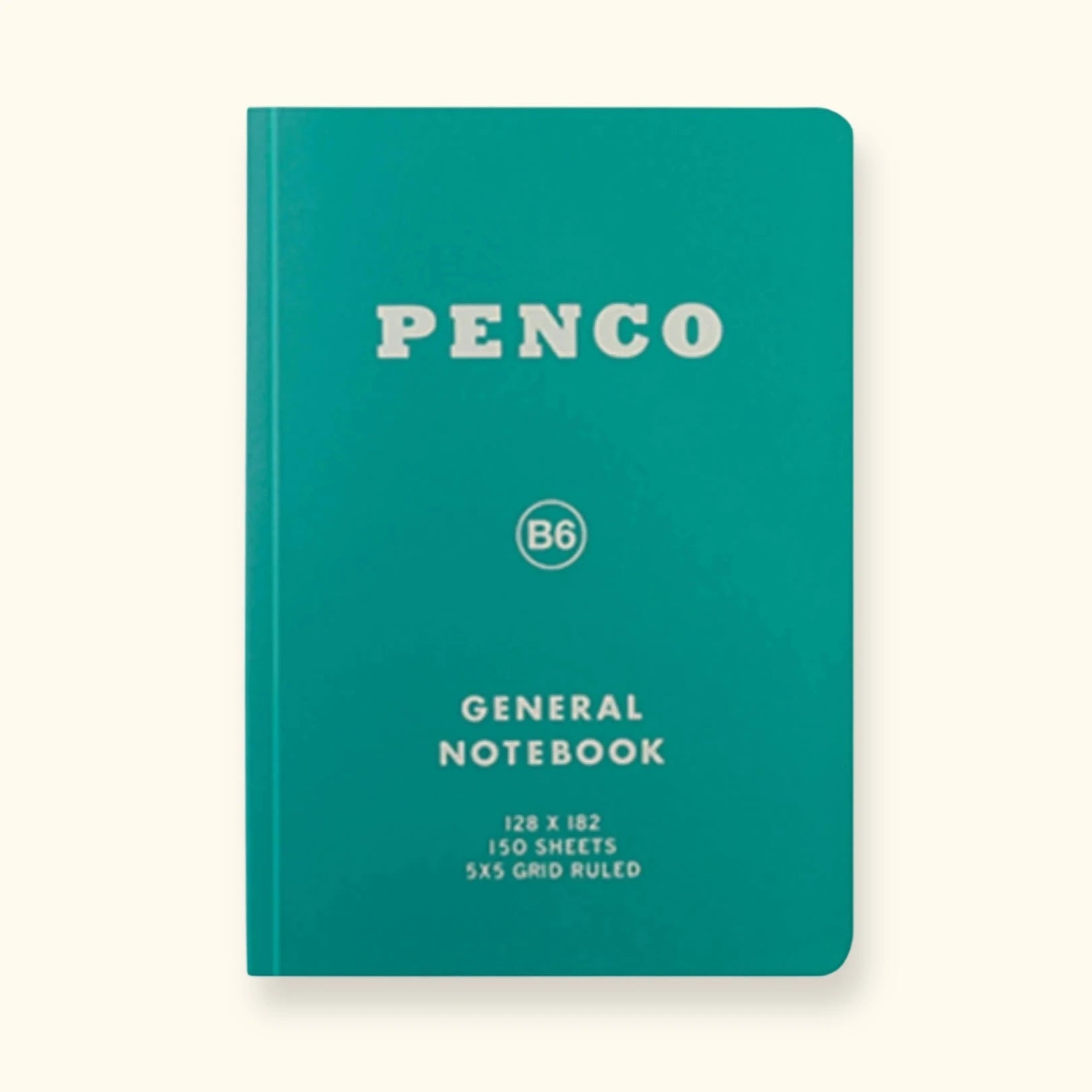 Penco soft notebook, B7 grid, green