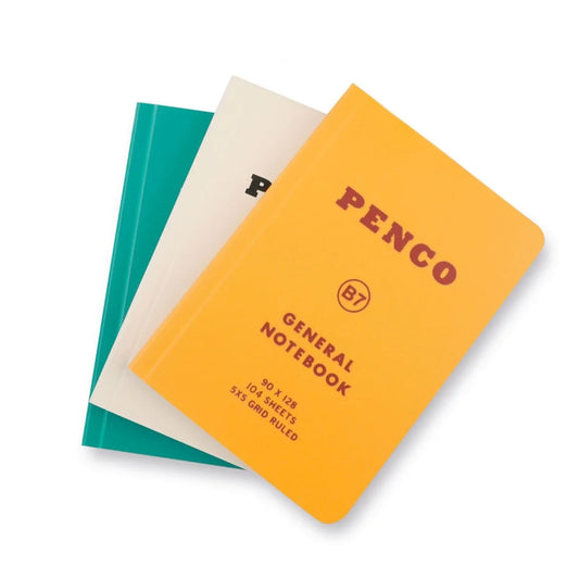 Penco Pocket Notebook in B7 Grid – Yellow