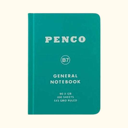 Penco Soft Notebook in B7 Grid – Green