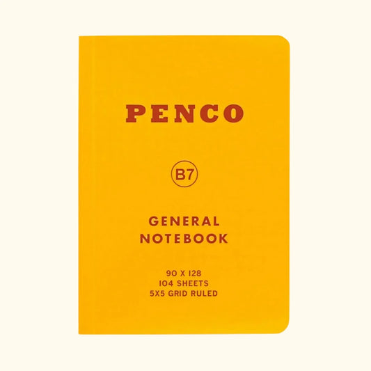 Penco Pocket Notebook in B7 Grid – Yellow