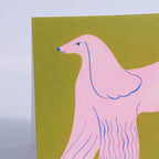 Agathe Singer French Artist Pink Afghan Hound Illustration