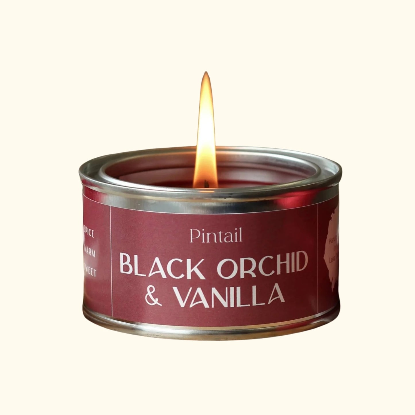 Black orchid and vanilla scented candle