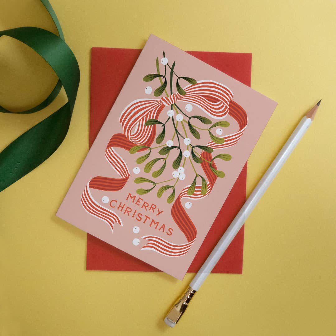 Printer Johnson A6 Mistletoe Christmas card - Cards - Subject to Change