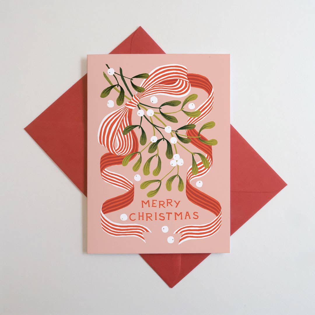 Printer Johnson A6 Mistletoe Christmas card - Cards - Subject to Change
