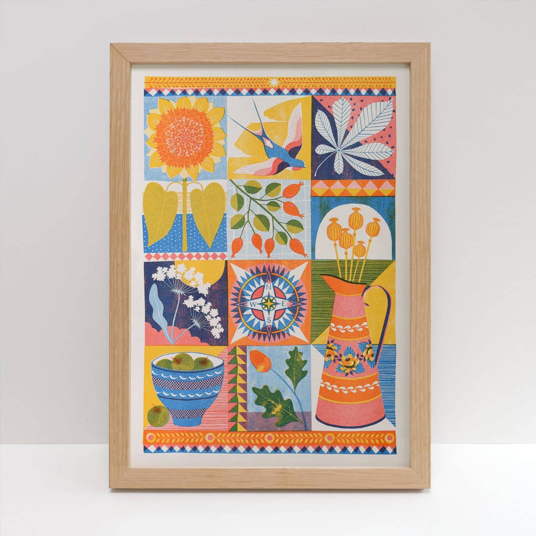 September A3 risograph print by Printer Johnson