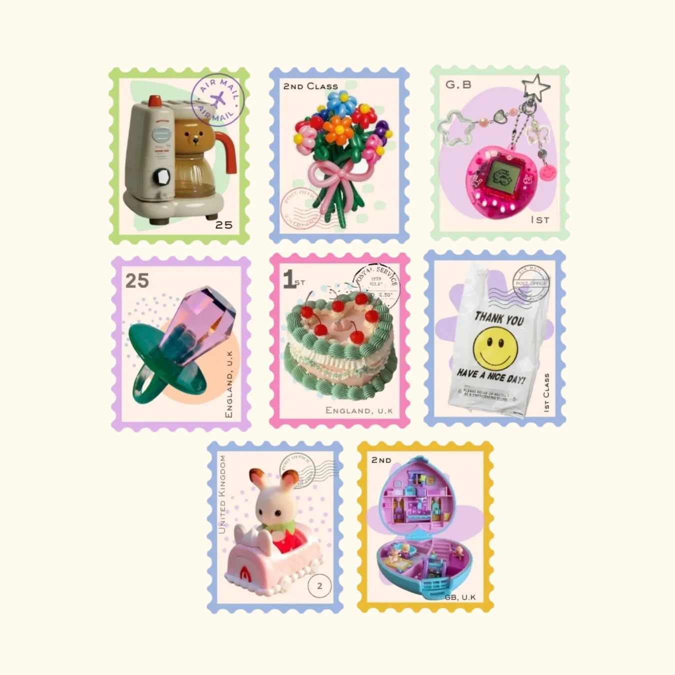 Millennial washi flake stickers