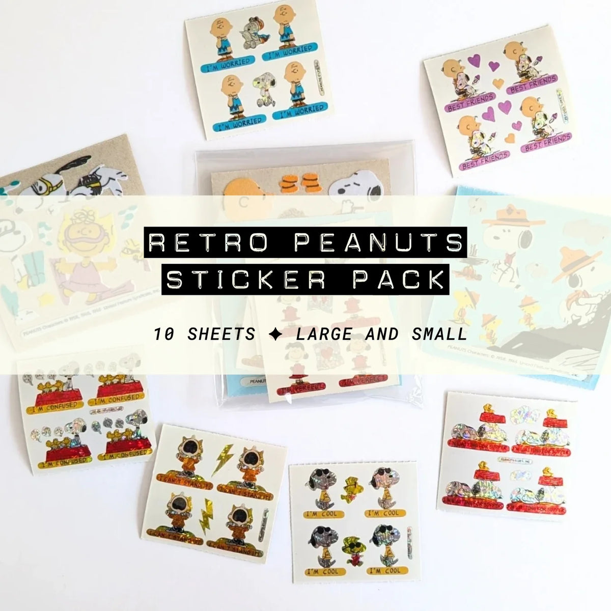 Stickermagic Peanuts Sticker Pack – Lucky Dip (10 Sheets)