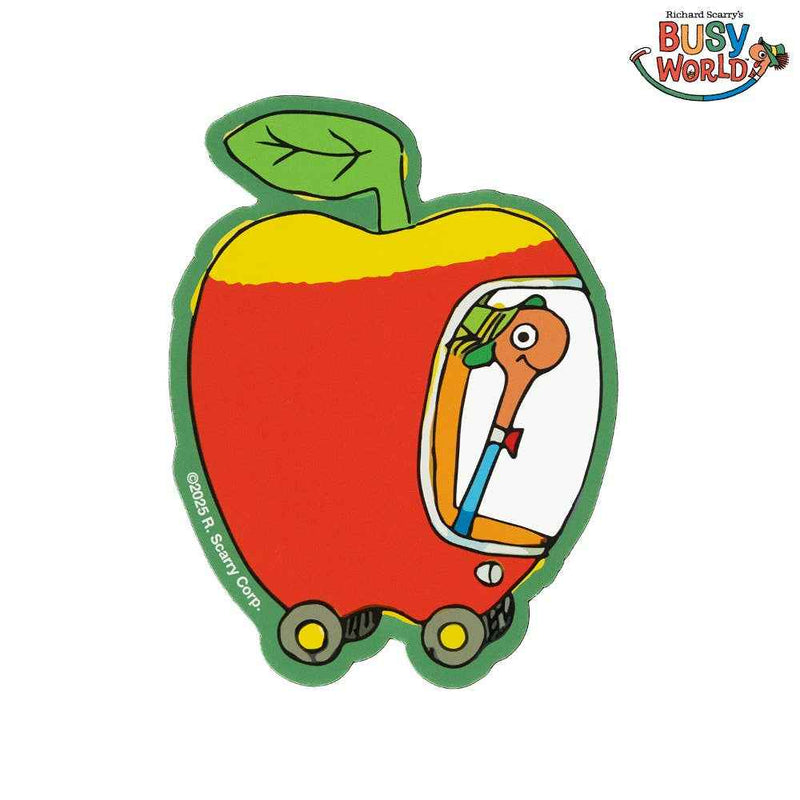 Lowly Worm Apple Car sticker Richard Scarry Busytown