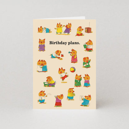 Birthday Plans Richard Scarry Greeting Card