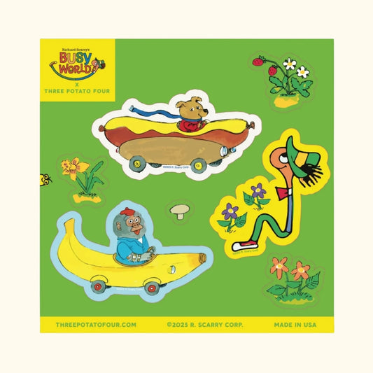Richard Scarry Busytown sticker sheet