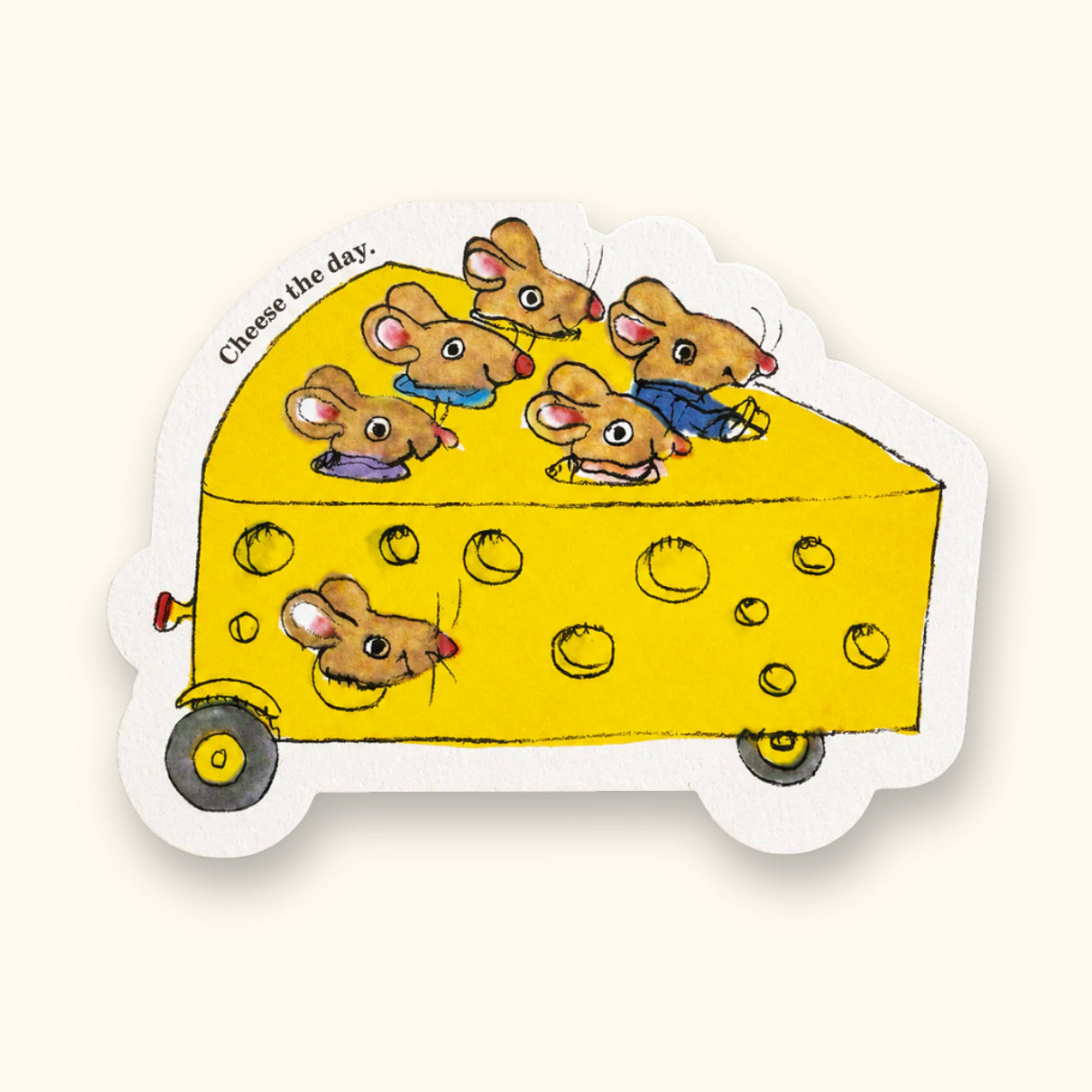 Cheese The Day Richard Scarry Die-cut card
