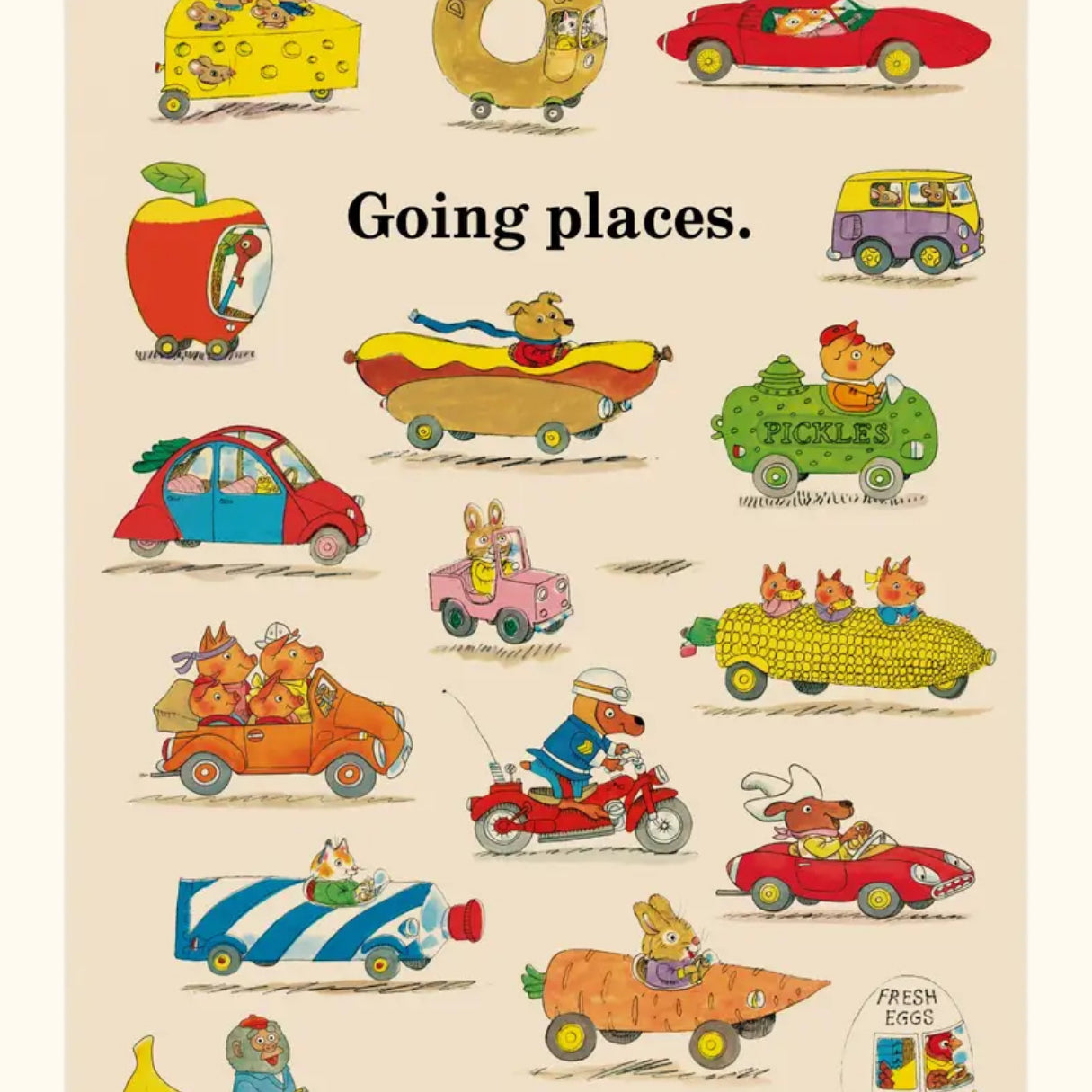 Going Places Richard Scarry Greeting Card
