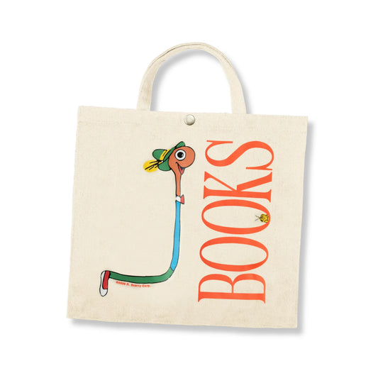 Richard Scarry Lowly Worm 'Books' Tote Bag