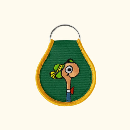 Richard Scarry Lowly Worm patch keychain