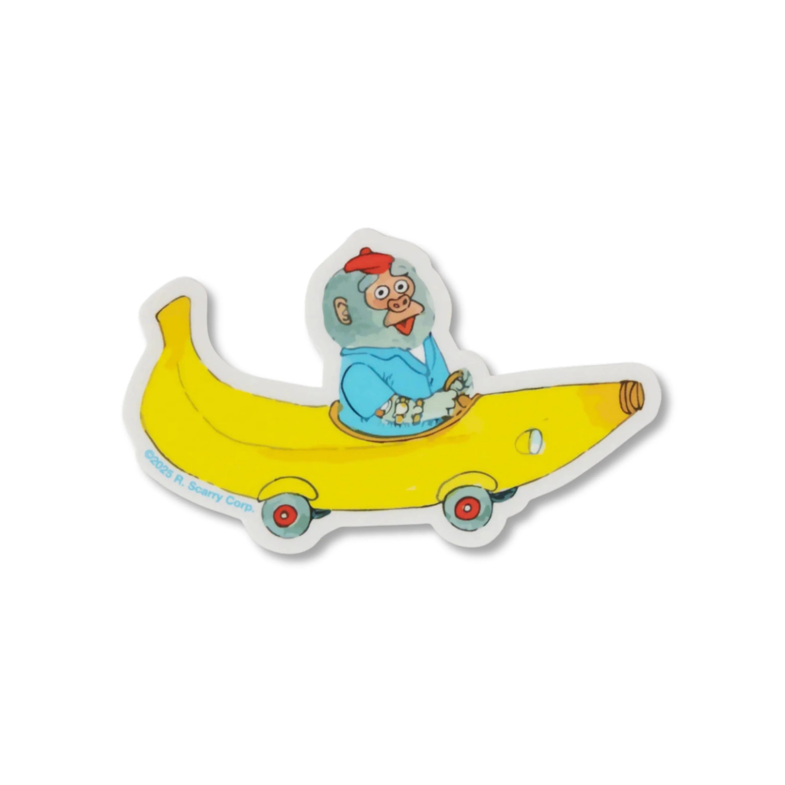 Richard Scarry Banana Car Sticker