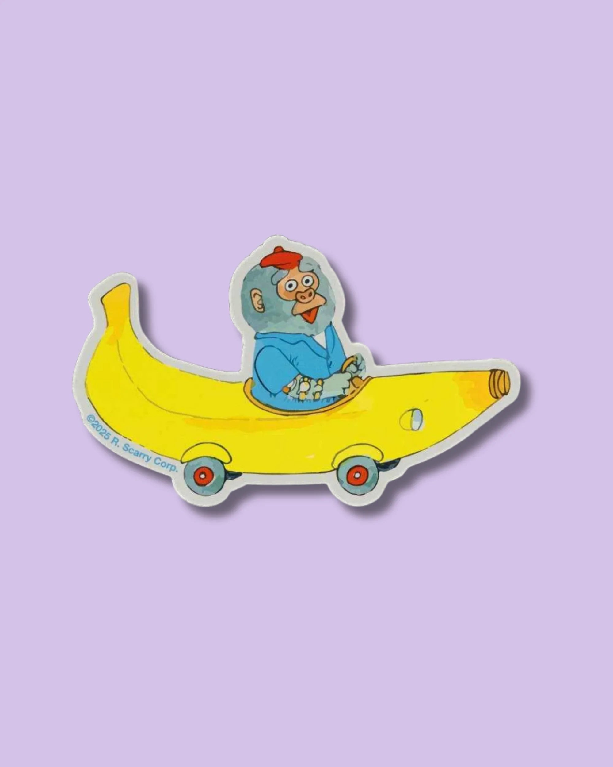 Richard scarry banana car monkey magnet
