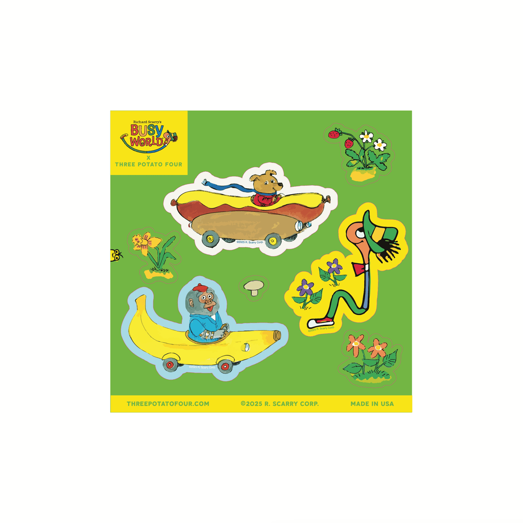 Richard Scarry sticker sheet Busytown character stickers