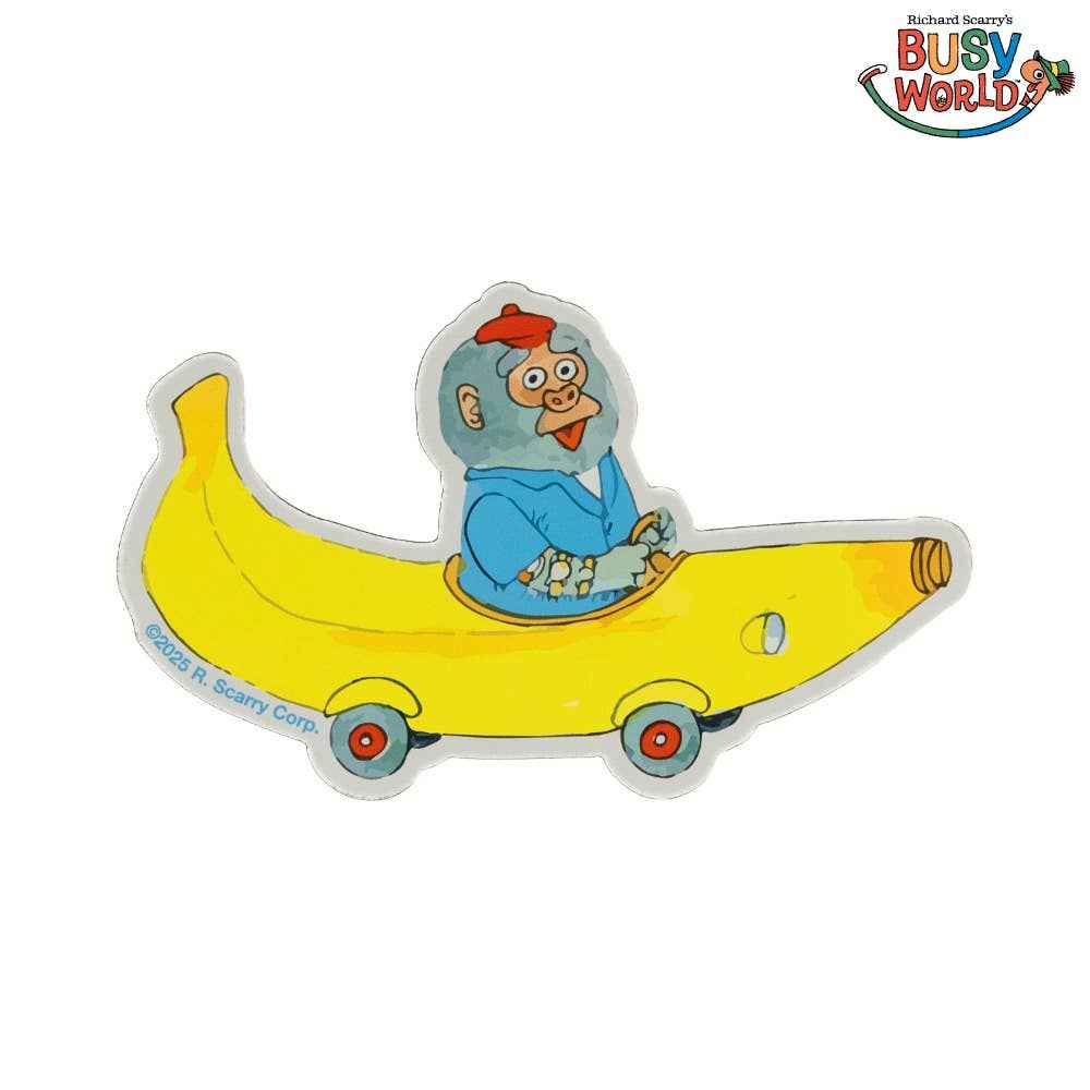 Richard Scarry Banana Car magnet Busytown fridge magnet