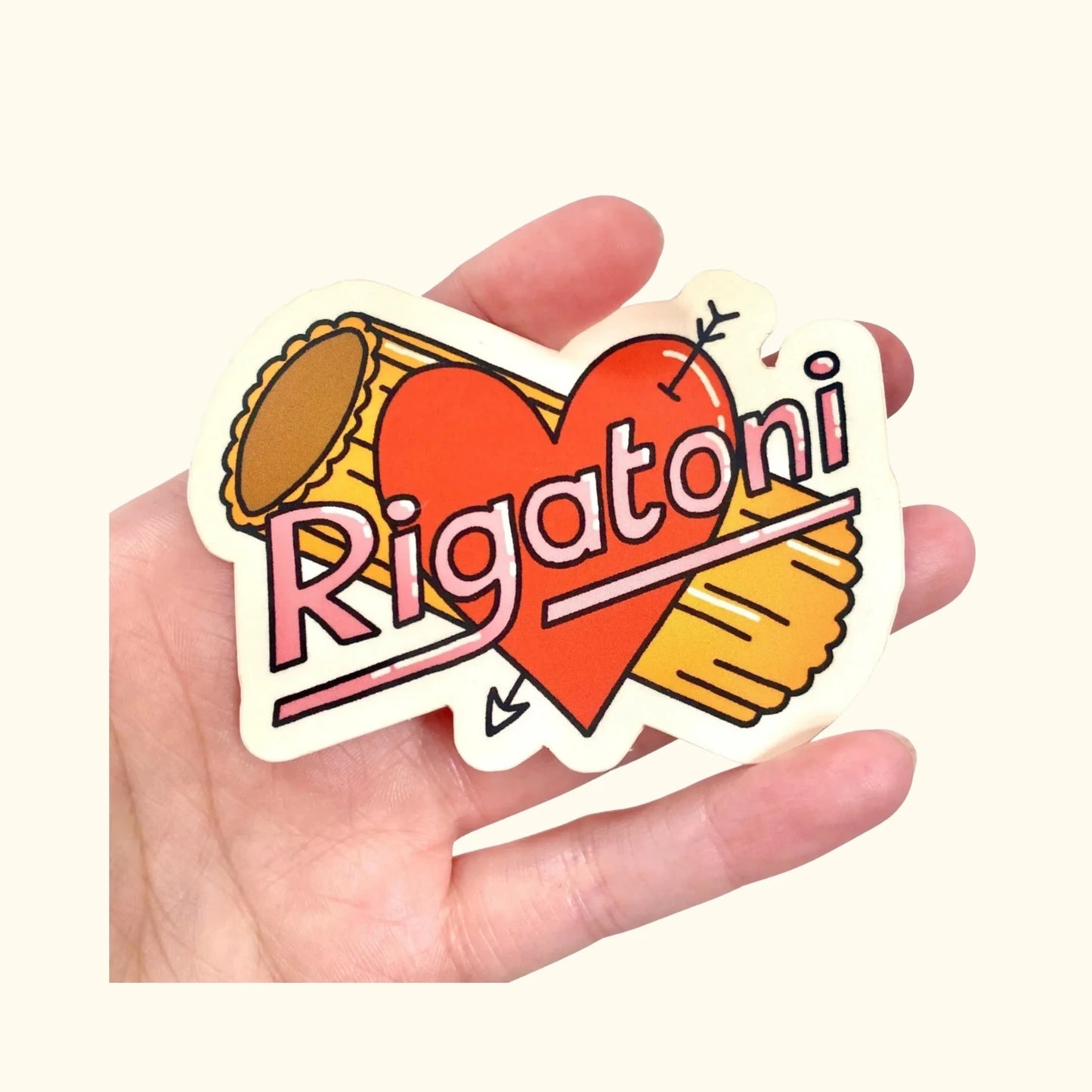 Rigatoni Sticker in Gloss Vinyl