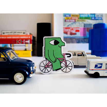 Cyclist on Cruise Vinyl Sticker