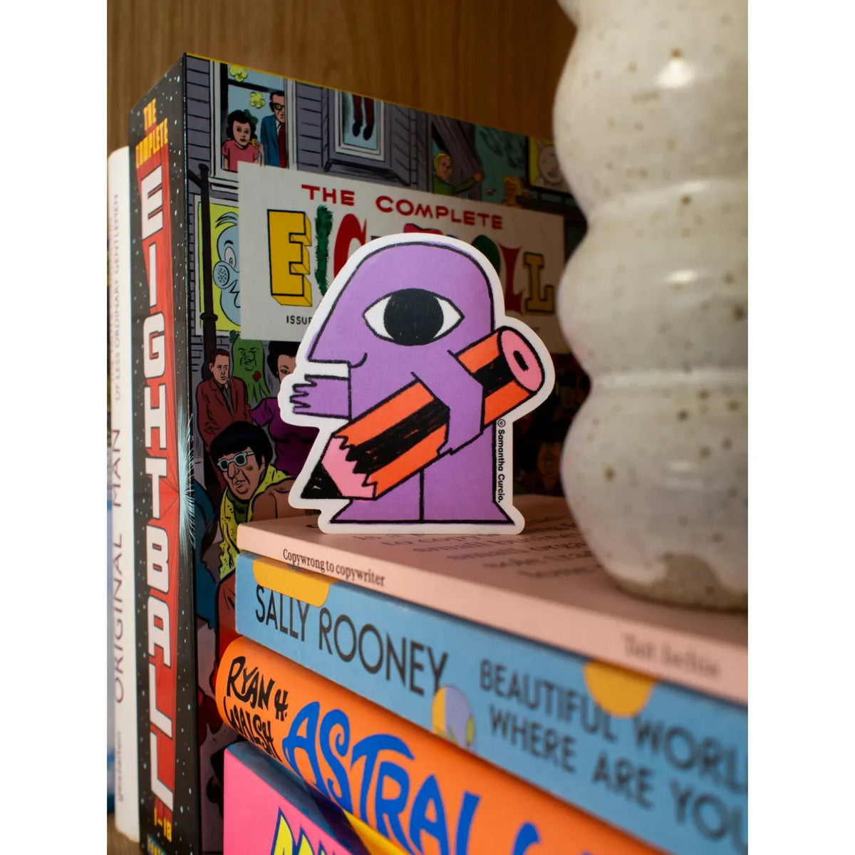 Pencil in Hand Vinyl Sticker