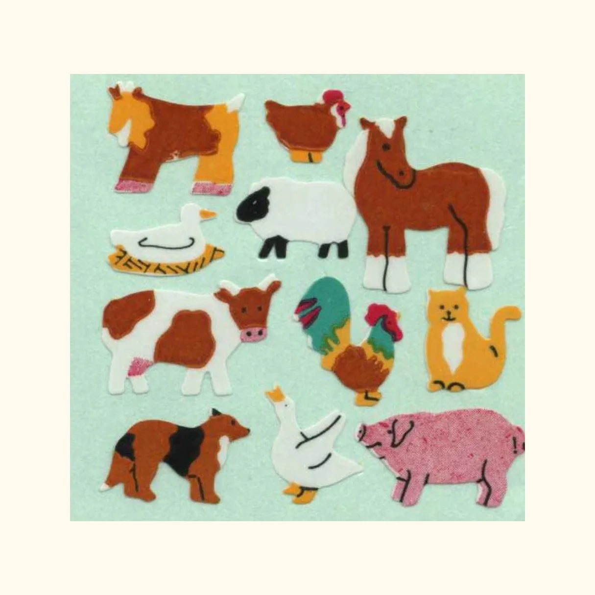 Old School Stickers - Farmyard