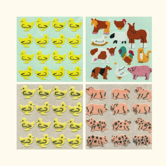 Old School Stickers - Farmyard