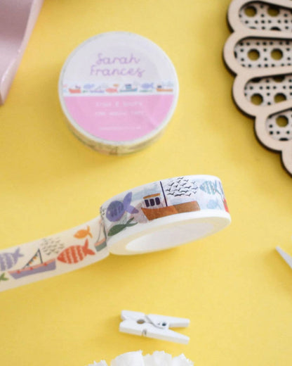 Fish and ships washi tape