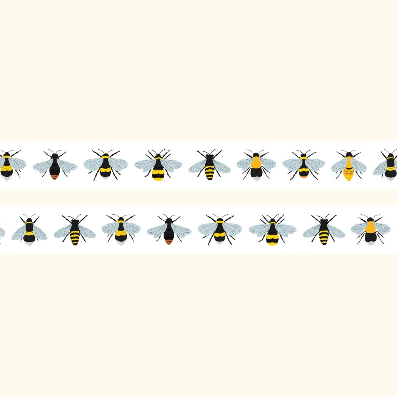 British bees washi tape – illustrated nature design