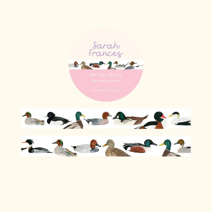 British ducks washi tape – illustrated nature design